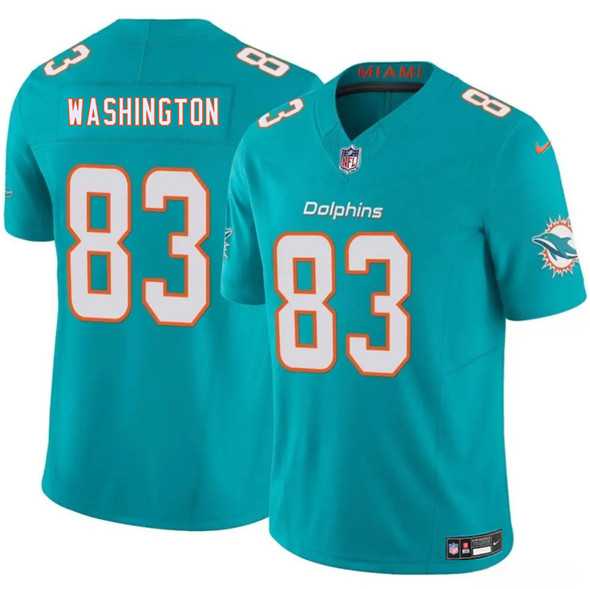 Men & Women & Youth Miami Dolphins #83 Tahj Washington Aqua 2025 Draft F.U.S.E. Vapor Limited Stitched Jersey->miami dolphins->NFL Jersey